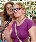 Photo of Amanda Grzyb speaking at an event