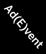 The words AdEvent on top of a black background